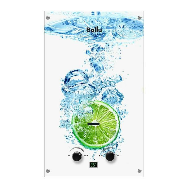Купить кондиционер Колонка газовая BALLU, FIERY GLASS, GWH 10 Fiery Glass Lime
